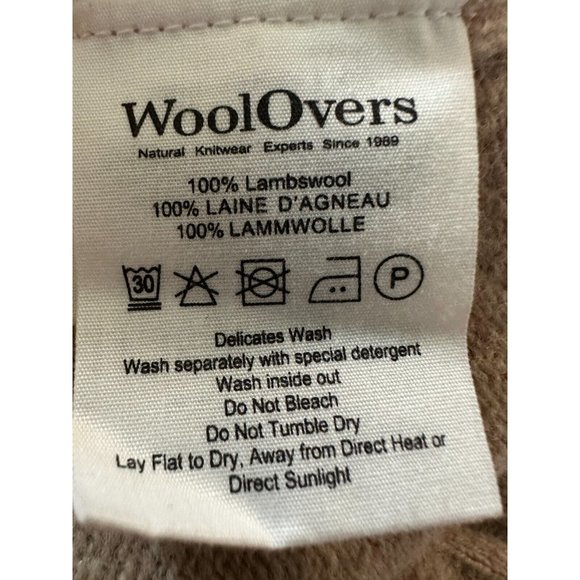 Woolovers Women's Beige Aztec Stripe Oversize Cardigan 100% Lambswool Sz S - Picture 4 of 6